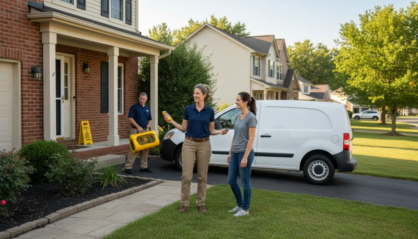 Residential water damage restoration in Fackler, AL